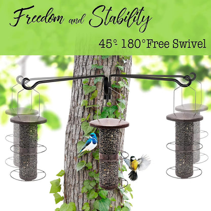 Bird Feeder Hanger Outdoor: 16" Swivel Heavy Duty Wall Mount Bracket