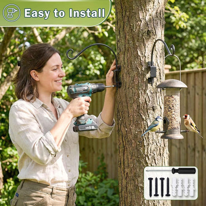 Bird Feeder Hanger Outdoor: 16" Swivel Heavy Duty Wall Mount Bracket