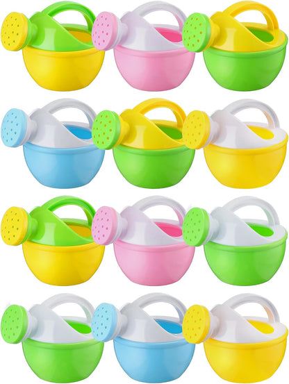 12 Pcs Mini Kids Watering Cans with Handle, Basic Style