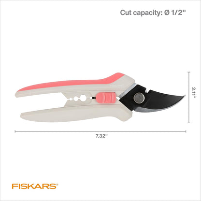 Floral Pruning Shears, Gardening Gifts for Women, Plant Cutting Scissors for Deadheading, Rose Petal Pink