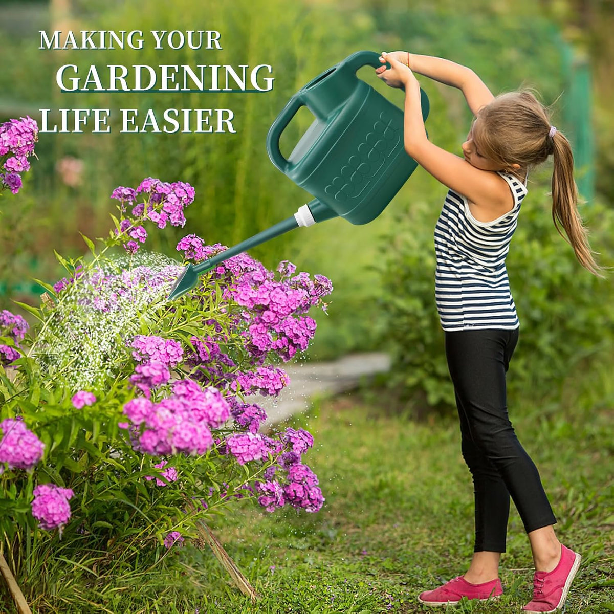 2 Gallon Watering Can, Large Garden Watering Can for Outdoor Plants