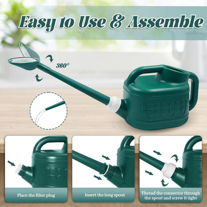 2 Gallon Watering Can, Large Garden Watering Can for Outdoor Plants