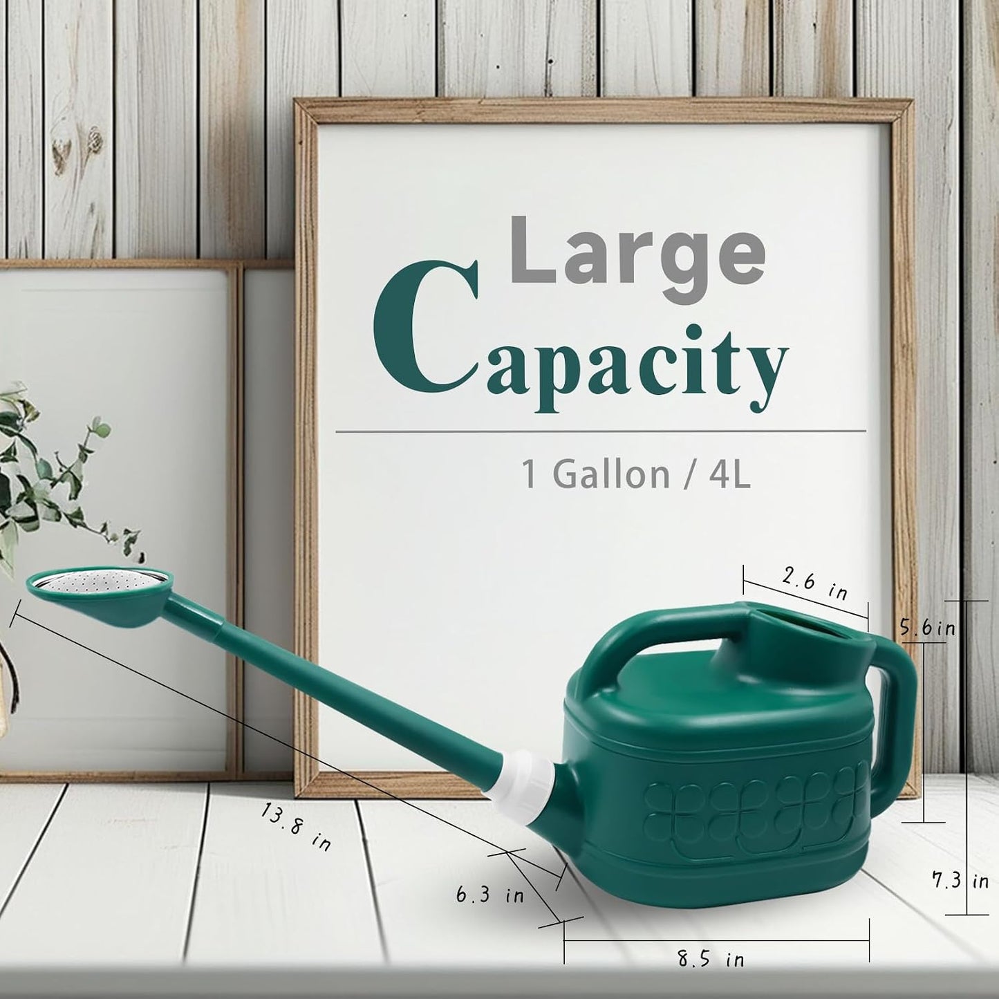 2 Gallon Watering Can, Large Garden Watering Can for Outdoor Plants