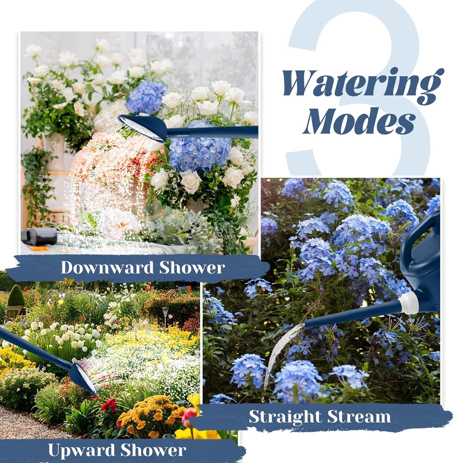 2 Gallon Watering Can, Large Garden Watering Can for Outdoor Plants