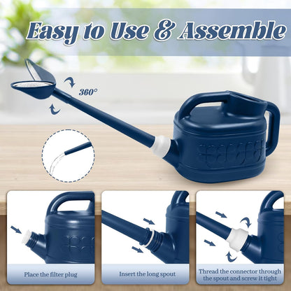 2 Gallon Watering Can, Large Garden Watering Can for Outdoor Plants