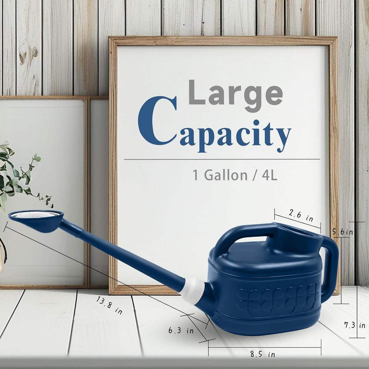 2 Gallon Watering Can, Large Garden Watering Can for Outdoor Plants