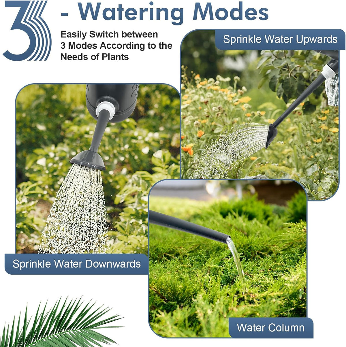 2 Gallon Watering Can, Large Garden Watering Can for Outdoor Plants