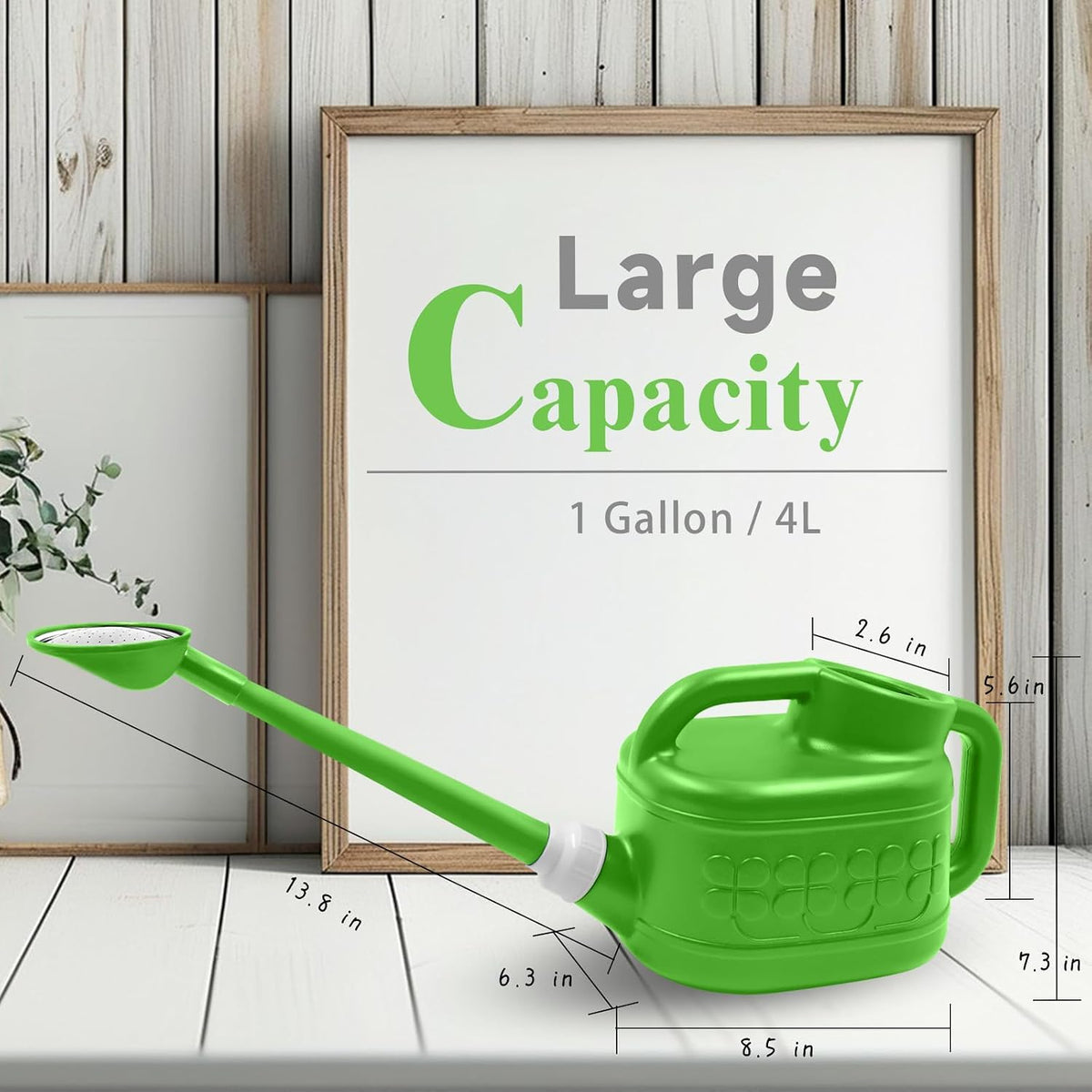 2 Gallon Watering Can, Large Garden Watering Can for Outdoor Plants
