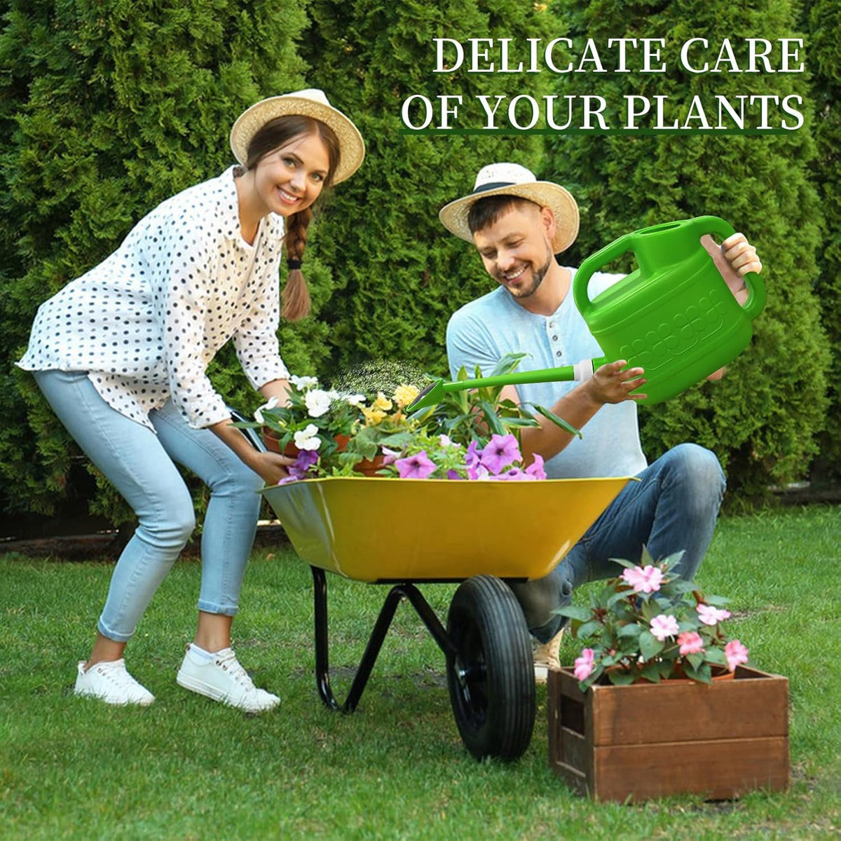 2 Gallon Watering Can, Large Garden Watering Can for Outdoor Plants