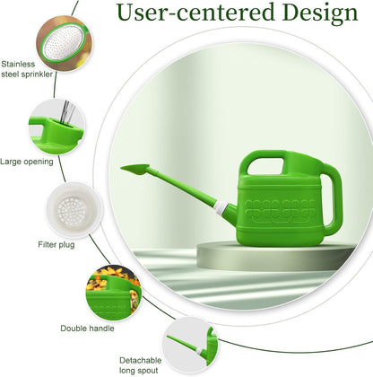 2 Gallon Watering Can, Large Garden Watering Can for Outdoor Plants