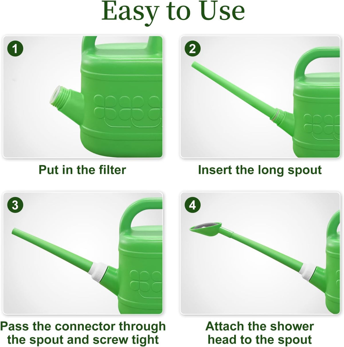 2 Gallon Watering Can, Large Garden Watering Can for Outdoor Plants