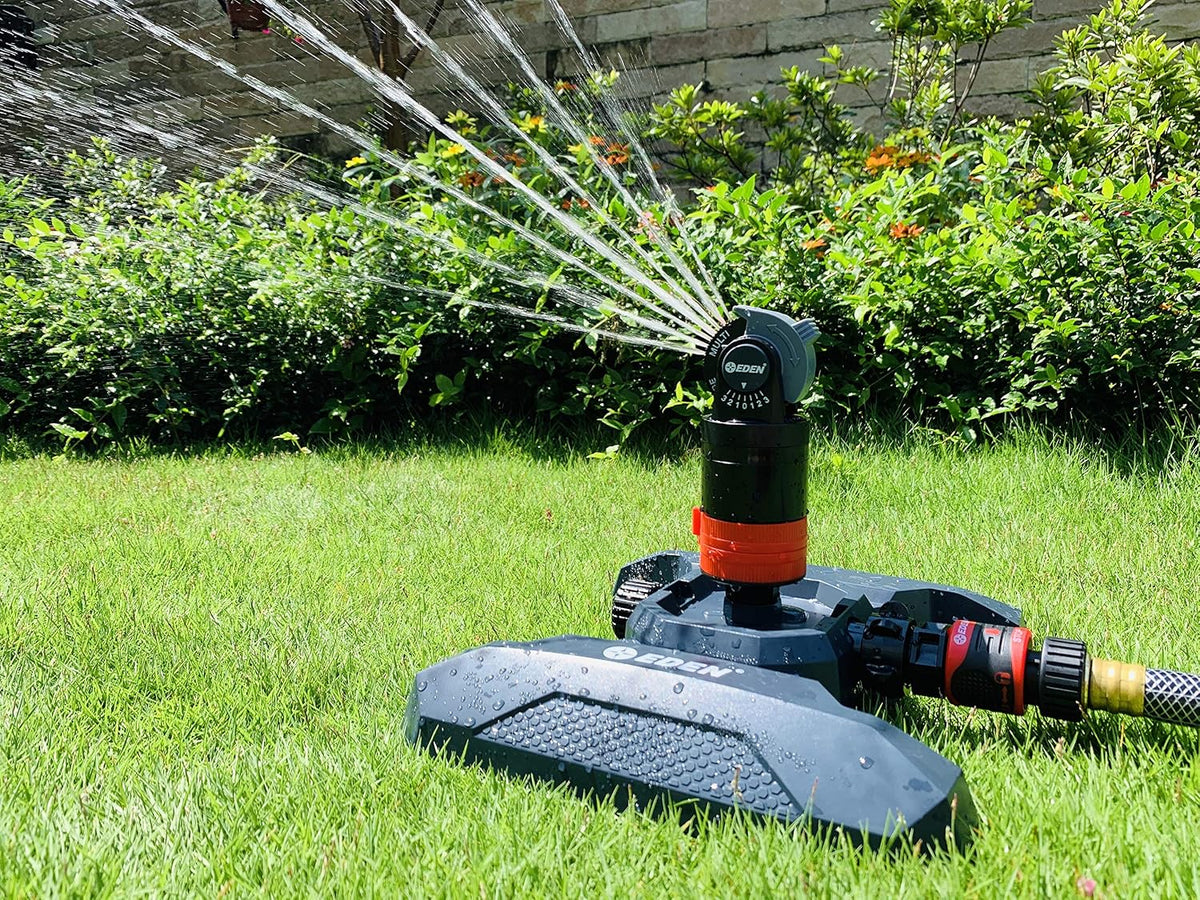 94124 Multi Pattern Turbo Gear Drive Sprinkler Plus One-Direction Misting System, with Quick Connect Set, 5-360 Degree Coverage