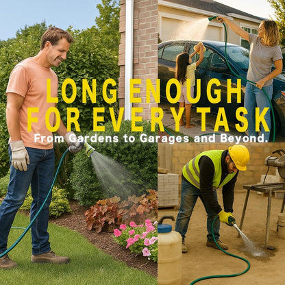 15FT 1/2-Inch Style PVC Garden Hose with Brass GHT Fittings