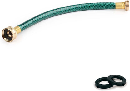 15FT 1/2-Inch Style PVC Garden Hose with Brass GHT Fittings