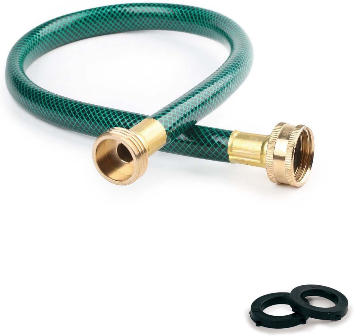 15FT 1/2-Inch Style PVC Garden Hose with Brass GHT Fittings