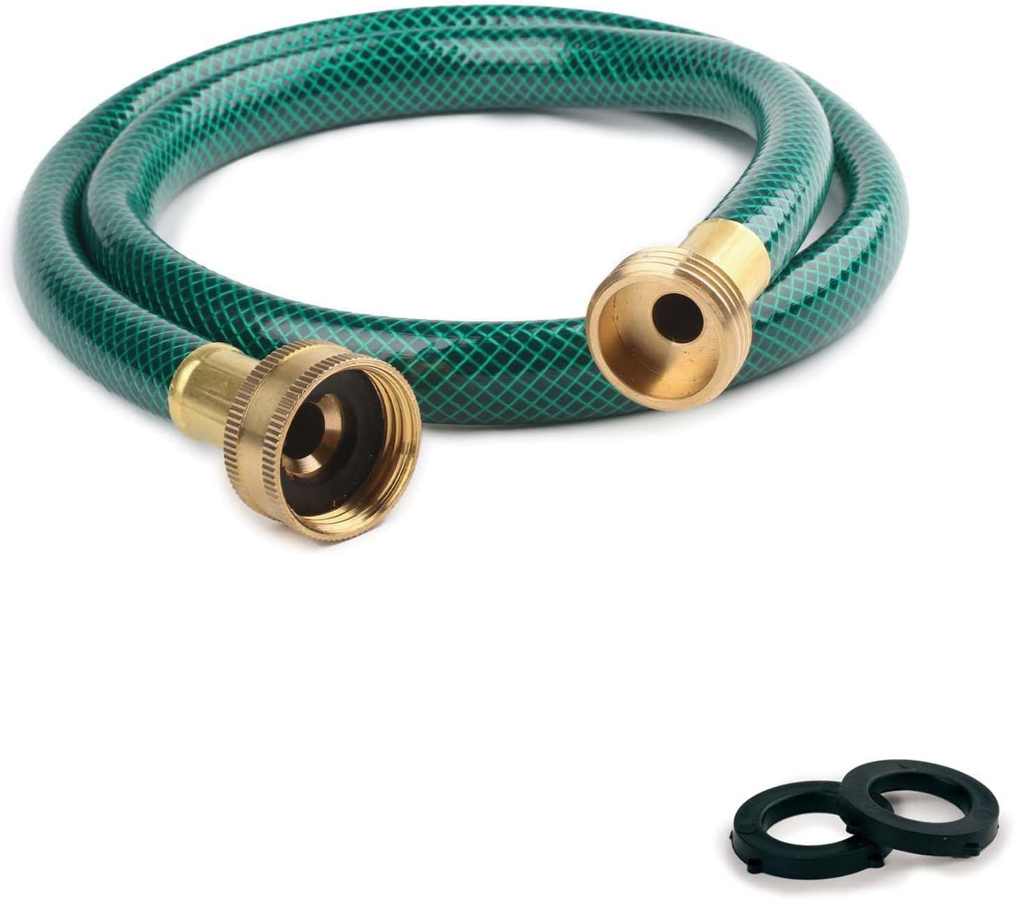 15FT 1/2-Inch Style PVC Garden Hose with Brass GHT Fittings