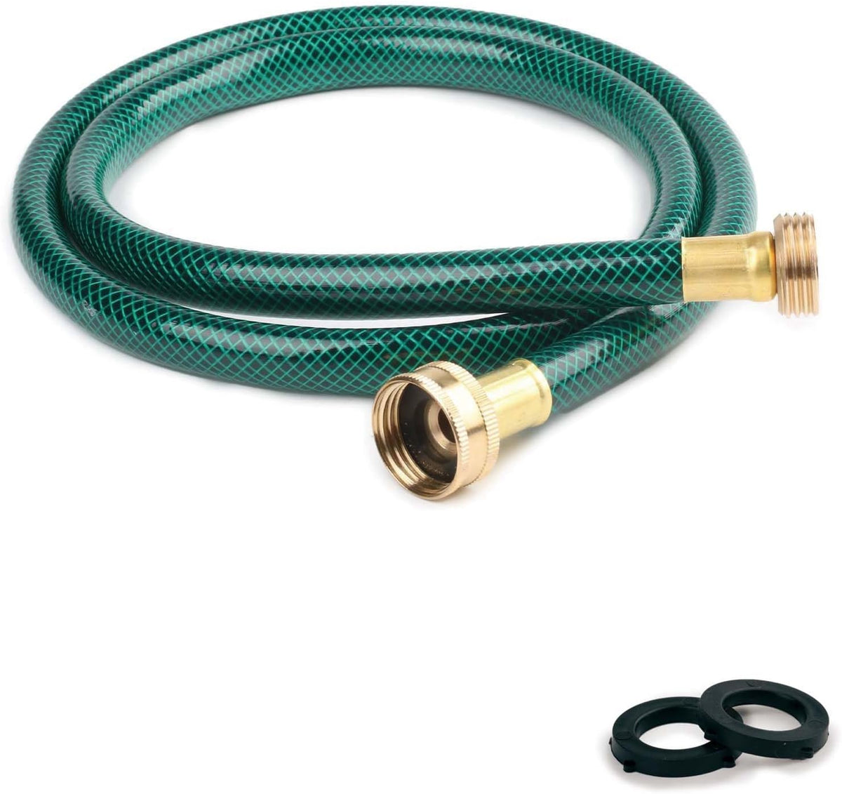 15FT 1/2-Inch Style PVC Garden Hose with Brass GHT Fittings