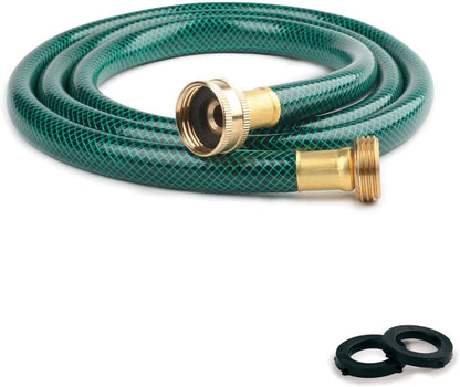 15FT 1/2-Inch Style PVC Garden Hose with Brass GHT Fittings