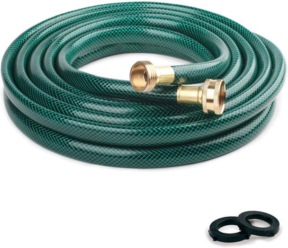 15FT 1/2-Inch Style PVC Garden Hose with Brass GHT Fittings
