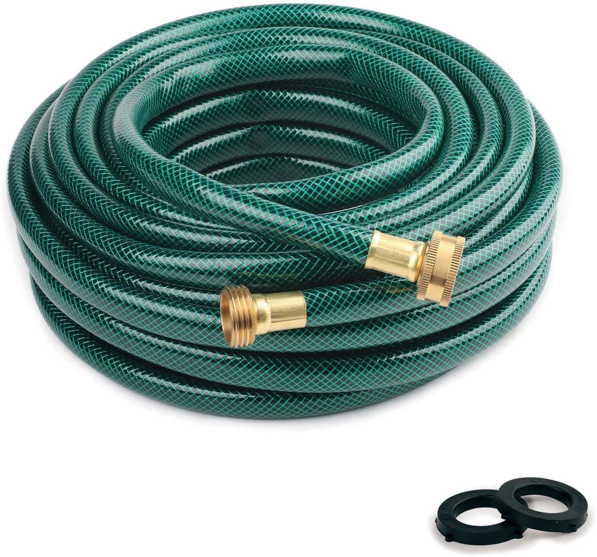15FT 1/2-Inch Style PVC Garden Hose with Brass GHT Fittings
