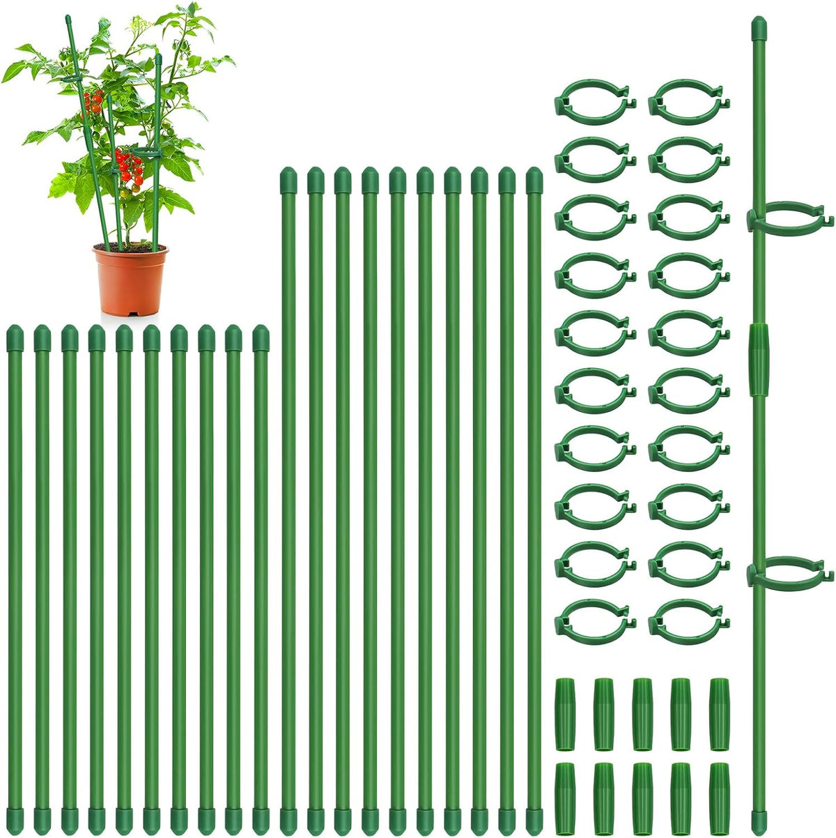 Plant Stakes, 20 Pcs Plant Sticks Stakes Support