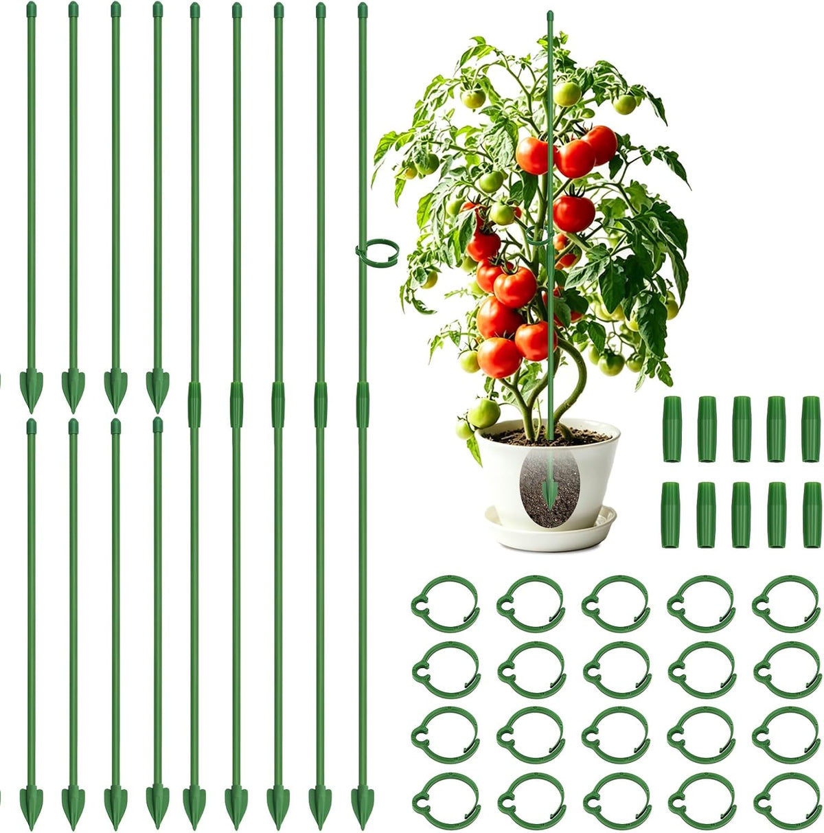 Plant Stakes, 20 Pcs Plant Sticks Stakes Support