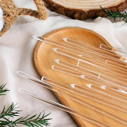 Plant Stakes Acrylic Clear Sticks 20 Pcs with Twist Ties