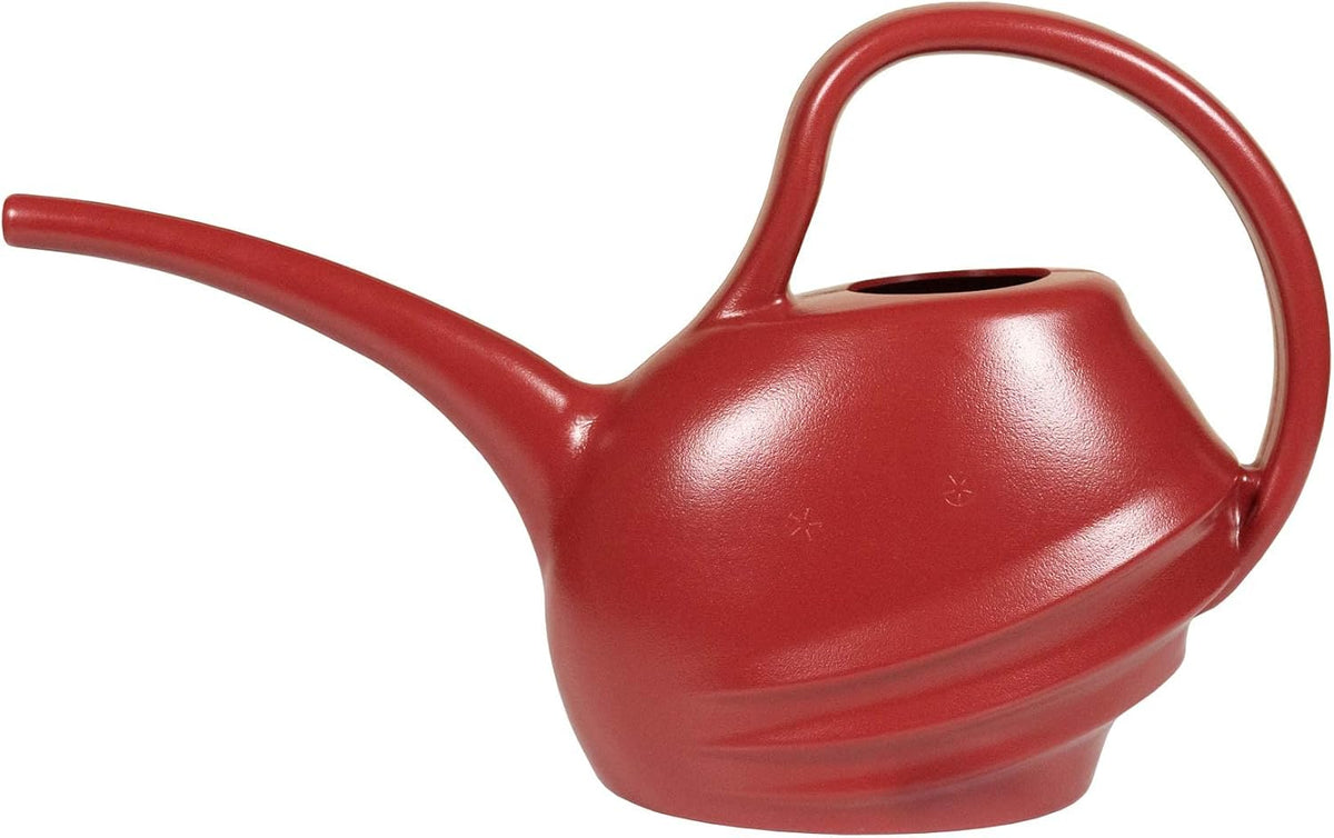 Plastic Watering Can Small Lightweight Cute Indoor Outdoor Garden Long Spout (Red), 1.5 Liter