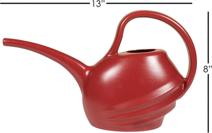 Plastic Watering Can Small Lightweight Cute Indoor Outdoor Garden Long Spout (Red), 1.5 Liter