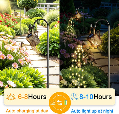 2Pack Solar Watering Can Lights, Solar Light Outdoor Decorative, Warm White