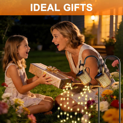 2Pack Solar Watering Can Lights, Solar Light Outdoor Decorative, Warm White