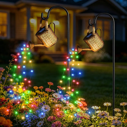 2Pack Solar Watering Can Lights, Solar Light Outdoor Decorative, Warm White