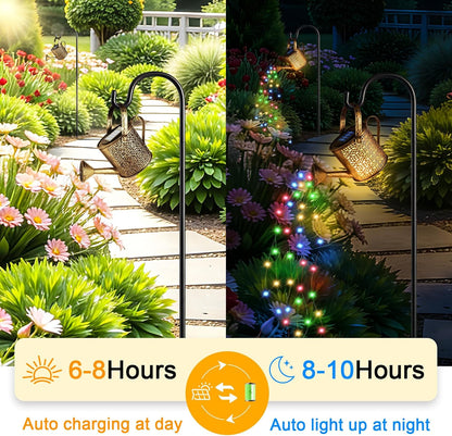 2Pack Solar Watering Can Lights, Solar Light Outdoor Decorative, Warm White