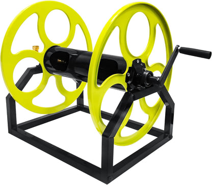300FT Wall/Floor Mount Garden Hose Reel with Crank, for 5/8"
