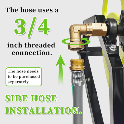 300FT Wall/Floor Mount Garden Hose Reel with Crank, for 5/8"