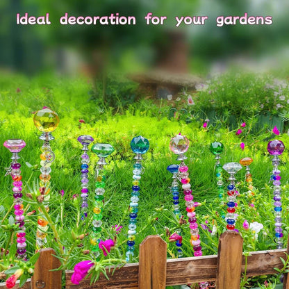 290Pcs Beaded Garden Stakes Kit, Fairy Wand Garden Stake Beads Kit