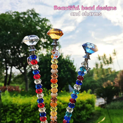 290Pcs Beaded Garden Stakes Kit, Fairy Wand Garden Stake Beads Kit