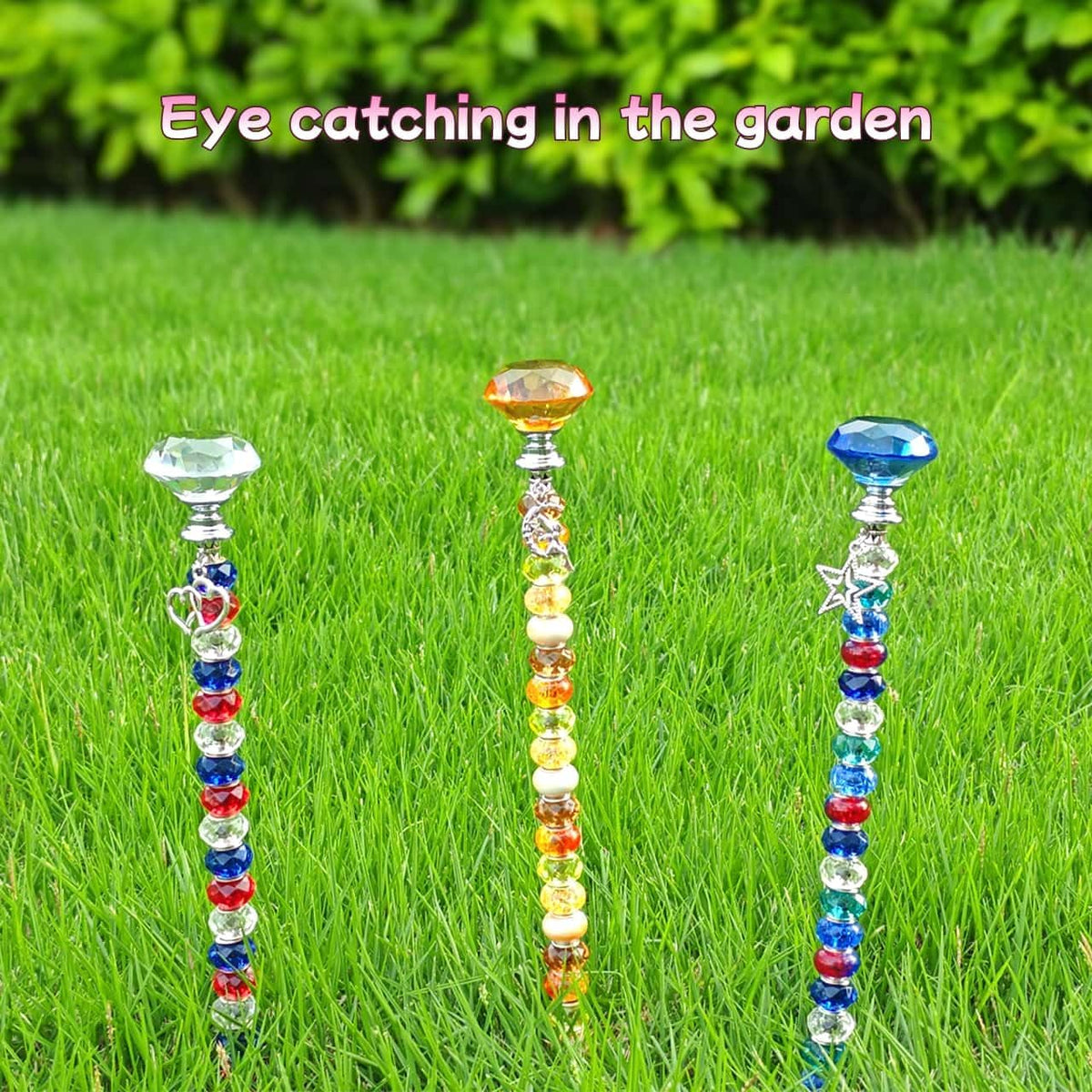 290Pcs Beaded Garden Stakes Kit, Fairy Wand Garden Stake Beads Kit