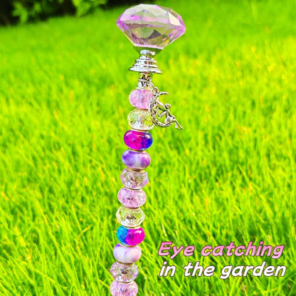 290Pcs Beaded Garden Stakes Kit, Fairy Wand Garden Stake Beads Kit