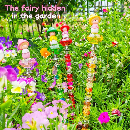 290Pcs Beaded Garden Stakes Kit, Fairy Wand Garden Stake Beads Kit