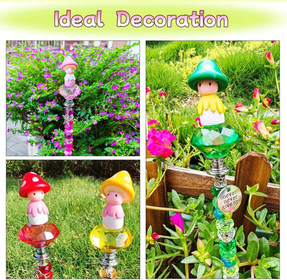 290Pcs Beaded Garden Stakes Kit, Fairy Wand Garden Stake Beads Kit