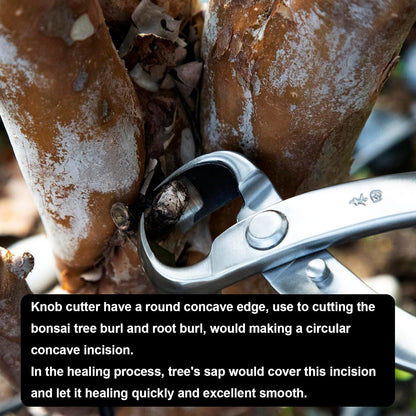 Bonsai Knob Cutter Round Edge Cutter Professional Grade Branch Cutter Alloy Steel Bonsai Tools Equip With Tool Bag (MT-KC-205)