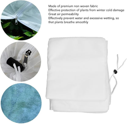 Plant Cover,Breathable Outdoor Freeze Frost Protection Plants Jacket,Floating Row Cover Garden NonWoven Fabric Plant Cover Frost Blankets,for Cold Winter Weather(80x100cm/31.5x39.4in-White)