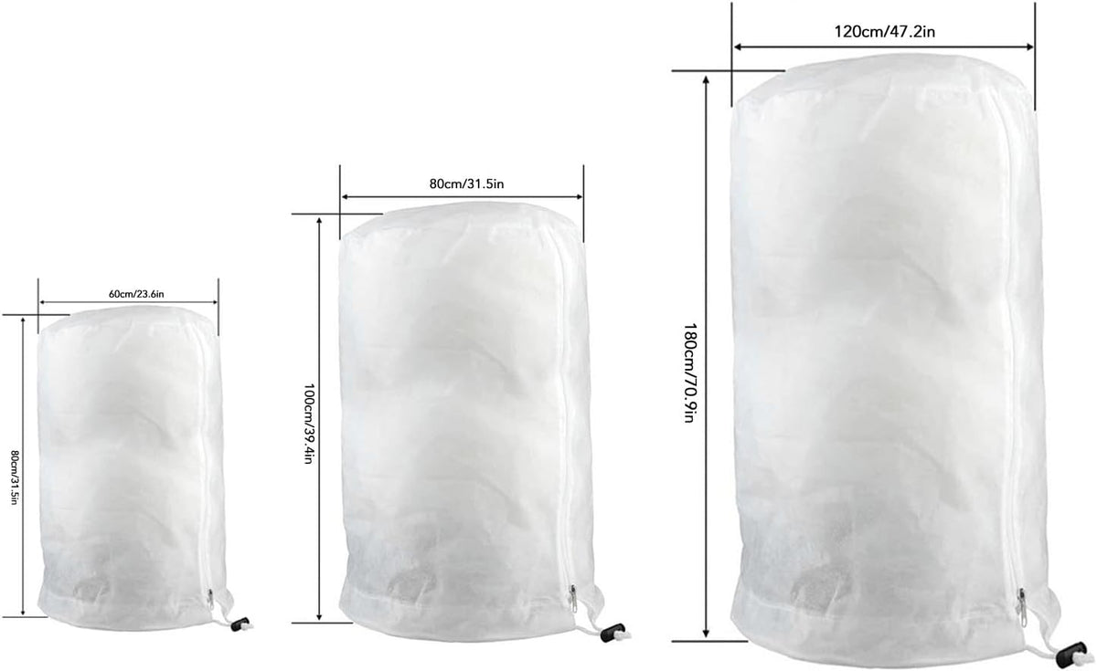Plant Cover,Breathable Outdoor Freeze Frost Protection Plants Jacket,Floating Row Cover Garden NonWoven Fabric Plant Cover Frost Blankets,for Cold Winter Weather(80x100cm/31.5x39.4in-White)