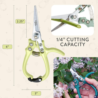 Pruning Shears- Garden Snips - Herb Scissors- Lavender 1-Pack