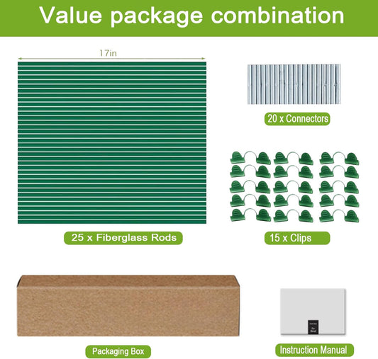 Garden Hoops for Raised Beds - Rust-Free Fiberglass Garden Hoops Support