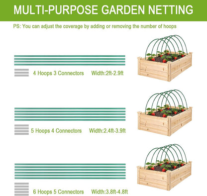 Garden Hoops for Raised Beds - Rust-Free Fiberglass Garden Hoops Support