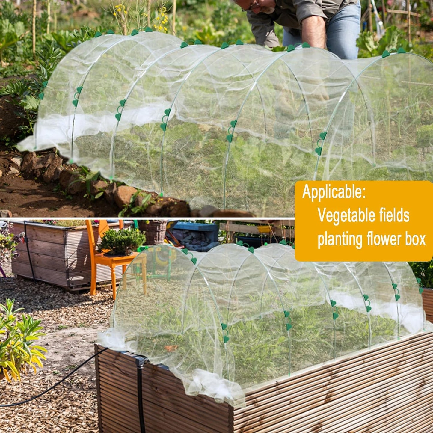 Garden Hoops for Raised Beds - Rust-Free Fiberglass Garden Hoops Support