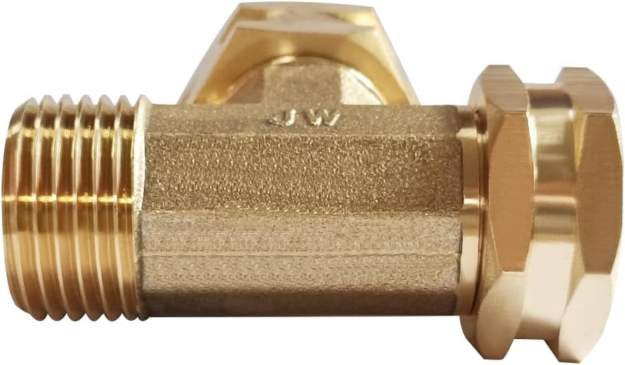 2 Pack Brass 3/4" GHT Garden Hose Splitter Swivel Connector