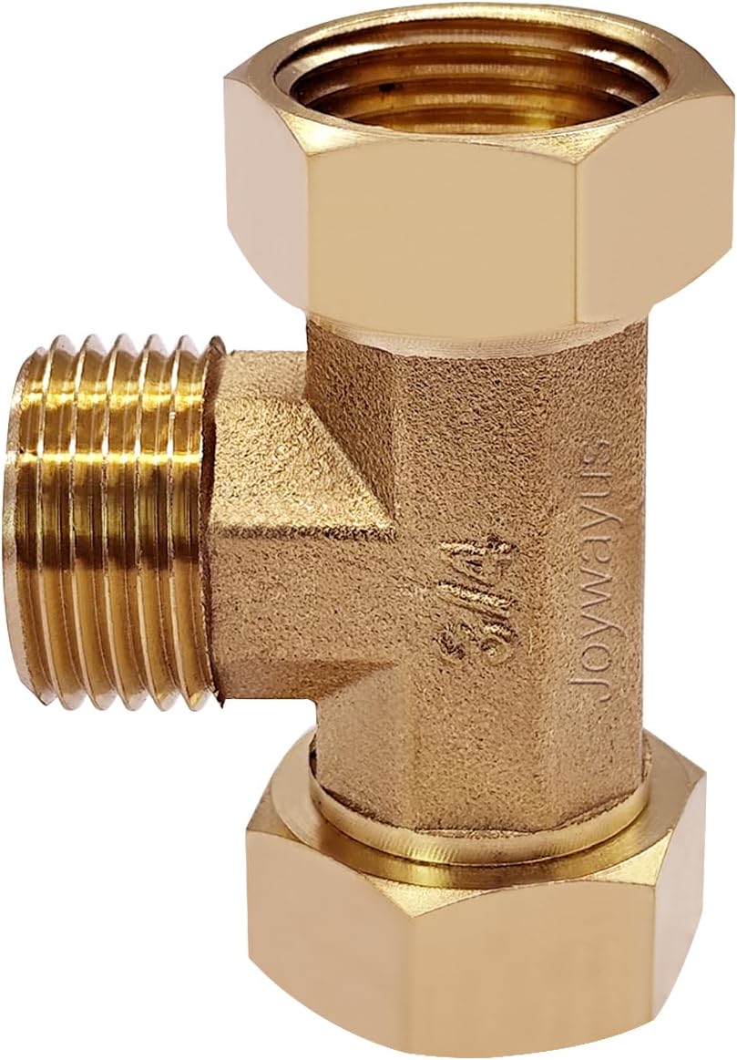 2 Pack Brass 3/4" GHT Garden Hose Splitter Swivel Connector